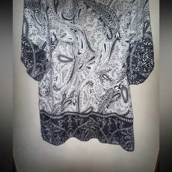 Loft Paisley Shift Long Sleeve Floral Color block Dress Size Small NWOT - Picture 5 of 12